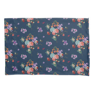 Rose Bouquet Floral Pattern Pillow Case