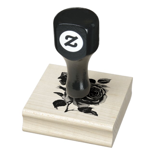 Rose Bouquet Floral Rubber Stamp (Stamp)