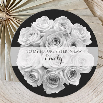 Rose Bouquet Future Sister In Law Bridesmaid Card by henishouseofpaper at Zazzle
