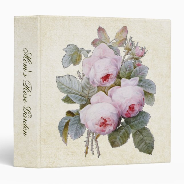 Rose Bouquet Garden Keepsake 3 Ring Binder (Front/Spine)