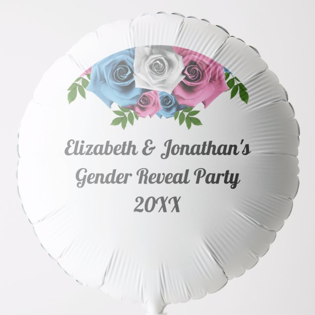 Rose Bouquet Gender Reveal Balloon (Front)