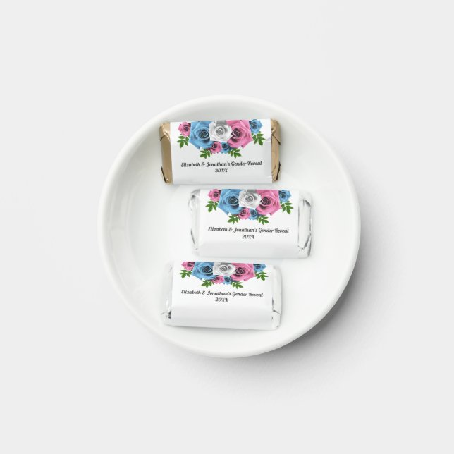 Rose Bouquet Gender Reveal Hershey's Miniatures (Plate)