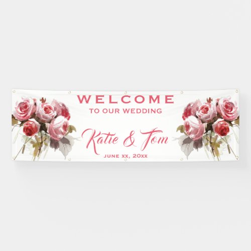 Rose Bouquet _ Hanging Wedding Banner