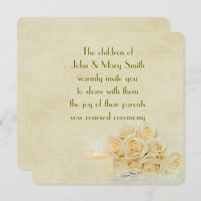 Rose Bouquet Invite (Front/Back)