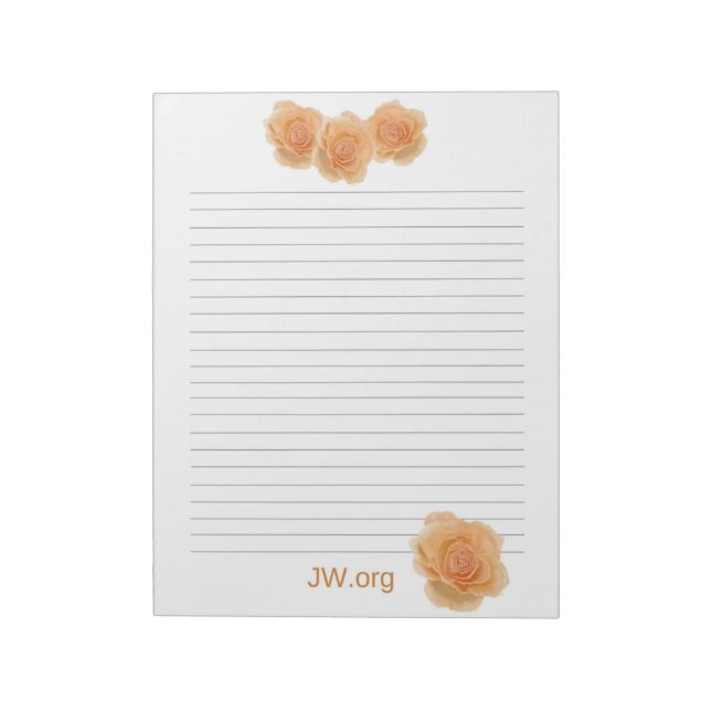 Rose Bouquet JW Stationary Notepad (Rotated)