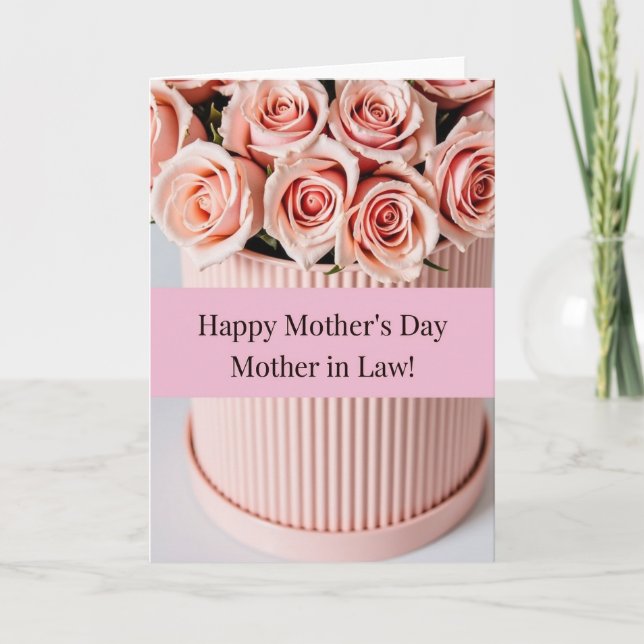 Rose Bouquet Mother In Law Card (Front)