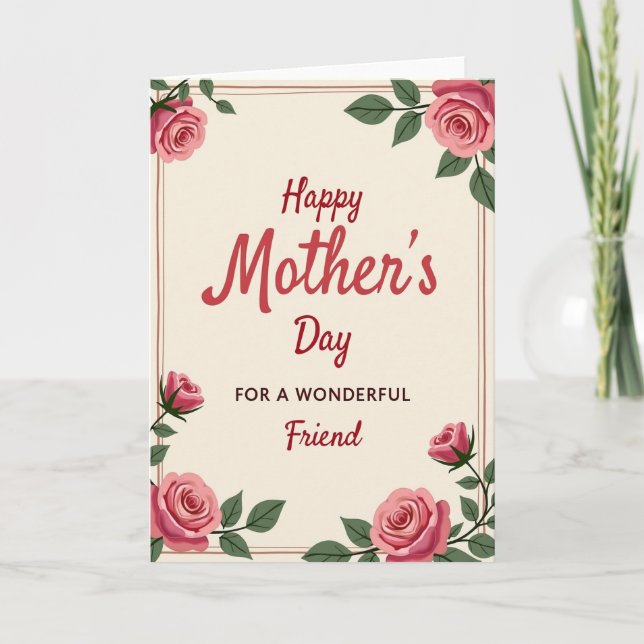 Rose Bouquet Mothers Card (Front)