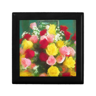 Rose Bouquet Painting - Cute Original Flower Art Gift Box