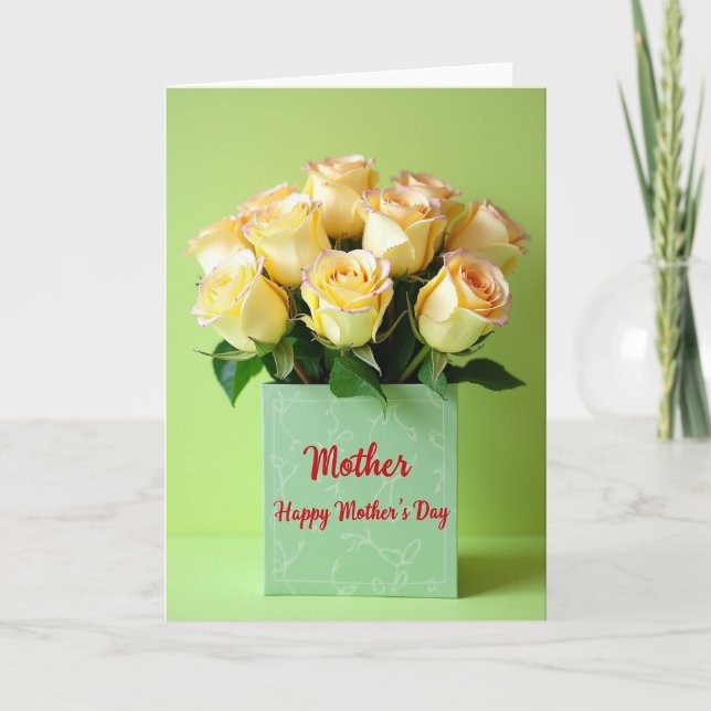 Rose Bouquet Sweet Mothers Day Card (Front)