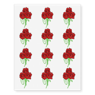 Rose bouquet temporary tattoos