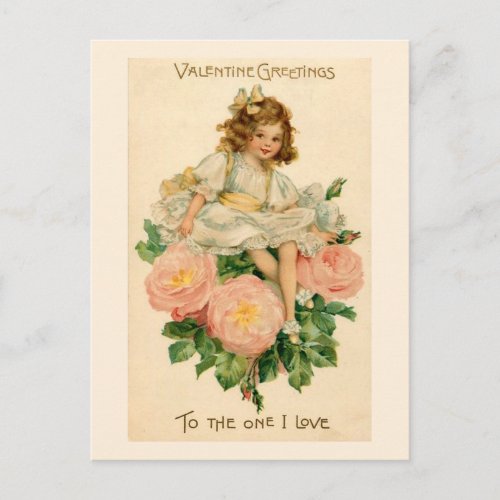 Rose Bouquet Valentine Holiday Postcard