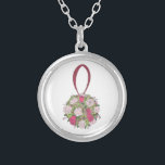 Rose Bouquet Wedding Bridesmaid Bride Necklace<br><div class="desc">Necklace features an original marker illustration of a pretty pink floral ball wedding bouquet. A one-of-a-kind bridal party gift!

Designer is available to create and upload custom designs to match the colors and themes of your wedding--click "Ask this Designer" to begin the design process!</div>