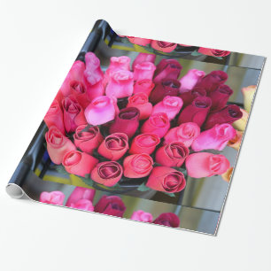rose bouquet wrapping paper
