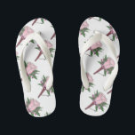Rose Boutonniere Ring Bearer Wedding Flip Flops<br><div class="desc">Features an original marker illustration of a pretty pink rose wedding boutonniere button hole flower, surrounded by delicate baby's breath. Perfect for the ring bearer! Designer is available to create and upload custom designs to match the colors and themes of your wedding--click "Ask this Designer" to begin the design process!...</div>