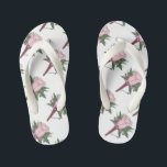 Rose Boutonniere Ring Bearer Wedding Flip Flops<br><div class="desc">Features an original marker illustration of a pretty pink rose wedding boutonniere button hole flower, surrounded by delicate baby's breath. Perfect for the ring bearer! Designer is available to create and upload custom designs to match the colors and themes of your wedding--click "Ask this Designer" to begin the design process!...</div>
