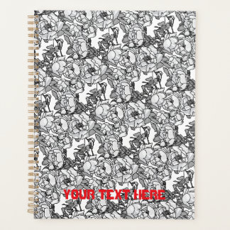 Rose Branch Gray Scale Personalized Planner
