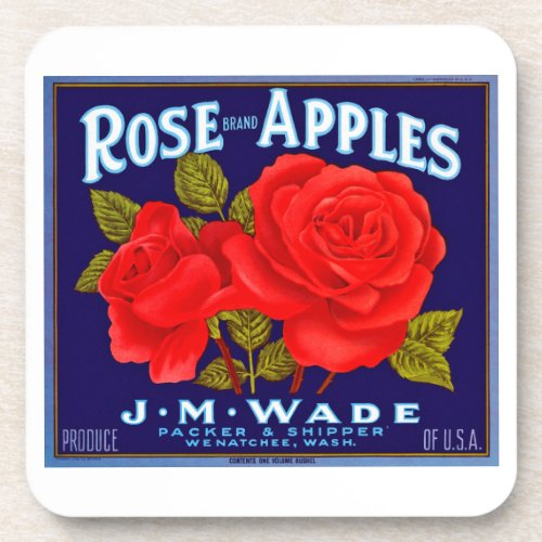 Rose Brand Apples Beverage Coaster