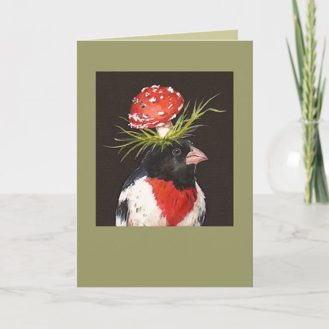 rose-breasted grosbeak card HappyBirthday (Front)