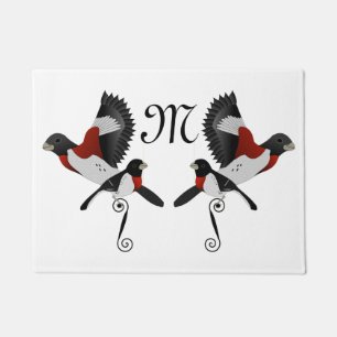 Rose Breasted Grosbeak Cardinal Bird Doormat