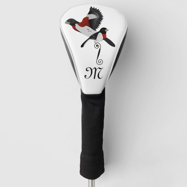 Rose Breasted Grosbeak Cardinal Bird Golf Head Cover (Front)