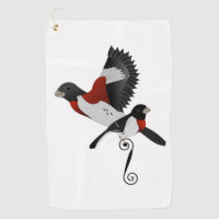 Rose Breasted Grosbeak Cardinal Bird Golf Towel