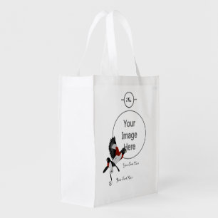 Rose Breasted Grosbeak Cardinal Bird Grocery Bag