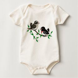 Rose-breasted Grosbeak Couple Infant Organic Creeper