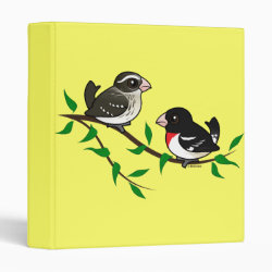 Rose-breasted Grosbeak Couple Avery Signature Binder 8.5x11