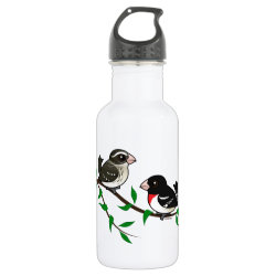 Rose-breasted Grosbeak Couple Water Bottle (24 oz)