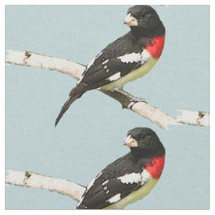 Rose-Breasted Grosbeak Fabric