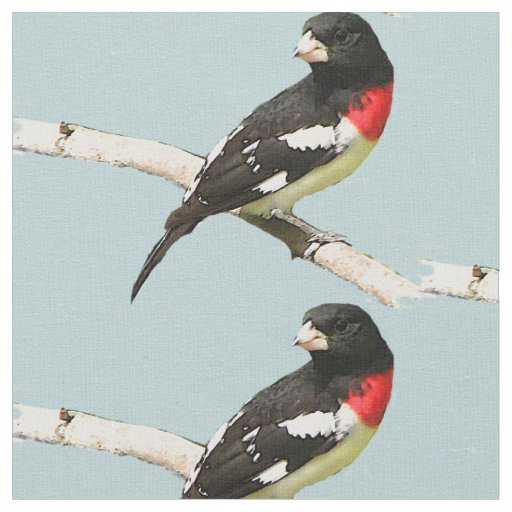 Rose-Breasted Grosbeak Fabric