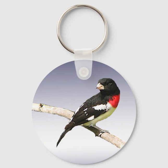 Rose-breasted Grosbeak Keychain (Front)