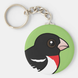Birdorable Rose-breasted Grosbeak Basic Button Keychain