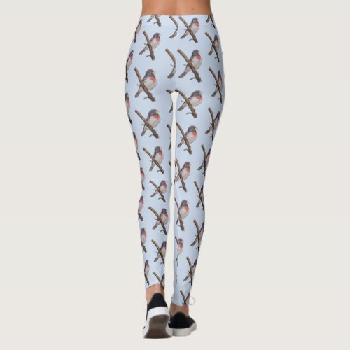 Rose Breasted Grosbeak Original Art Realistic   Leggings