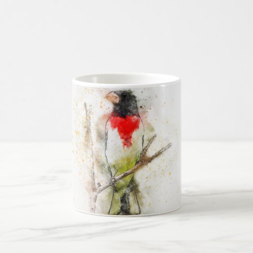 Rose_Breasted Grosbeak Pheucticus ludovicianus Coffee Mug