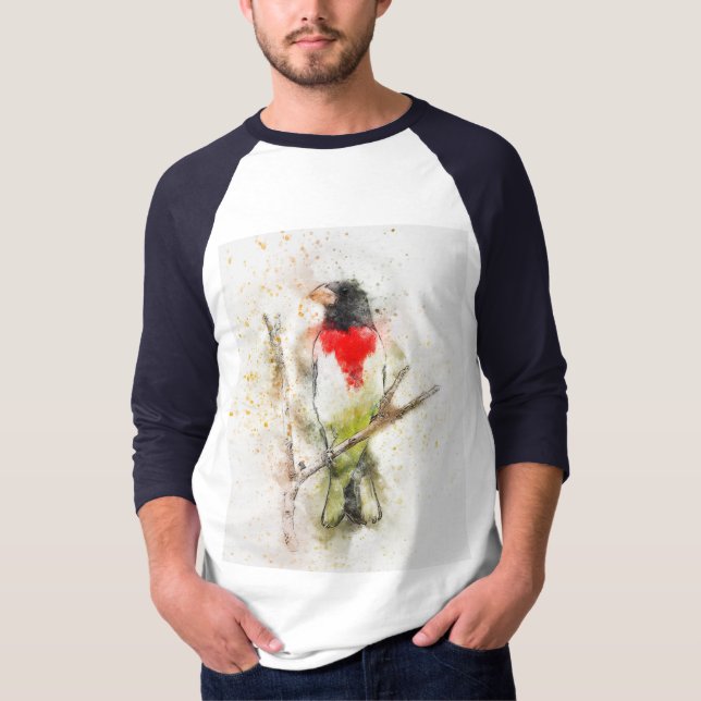Rose-Breasted Grosbeak (Pheucticus ludovicianus) T-Shirt (Front)