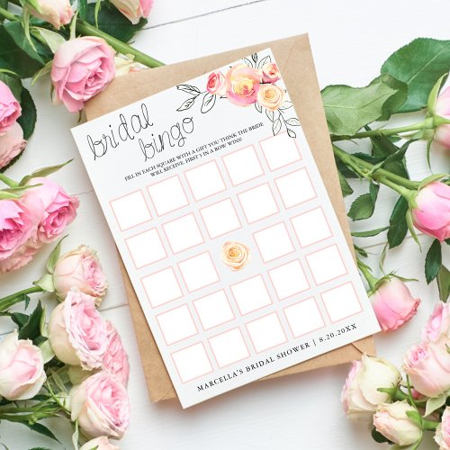 Ros Bridal Bingo Card
