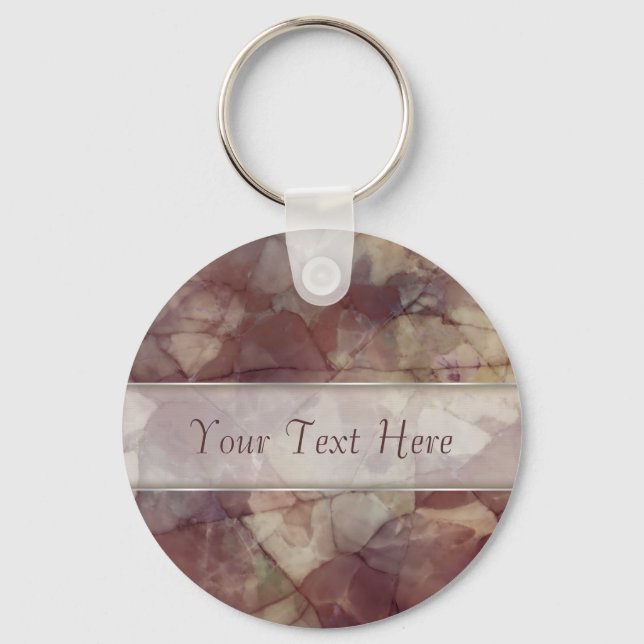 Rose Brown Marble Keychain (Front)