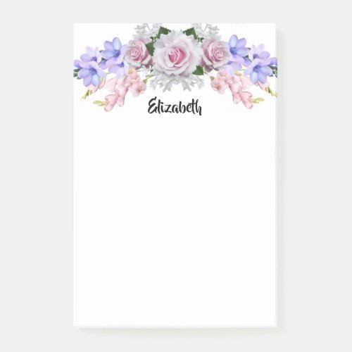 Rose Brush Letter Personalized Notes