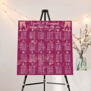 Rose Bubbly Glitter Champagne Glasses Alphabet  Fo Foam Board