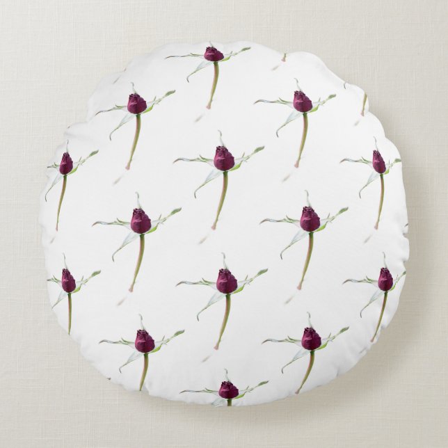 Rose Buds,  Round Pillow (Front)