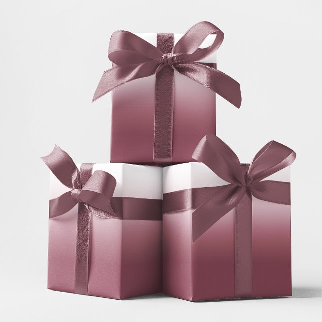 Rose Burgundy and White Ombre Wrapping Paper (Rose Burgundy and White Ombre Wrapping Paper)