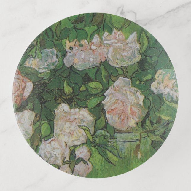 Rose Bush by Vincent Van Gogh Trinket Tray (Front)