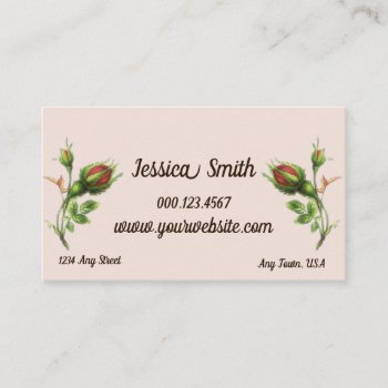 Rose Business Card by Iggys_World at Zazzle