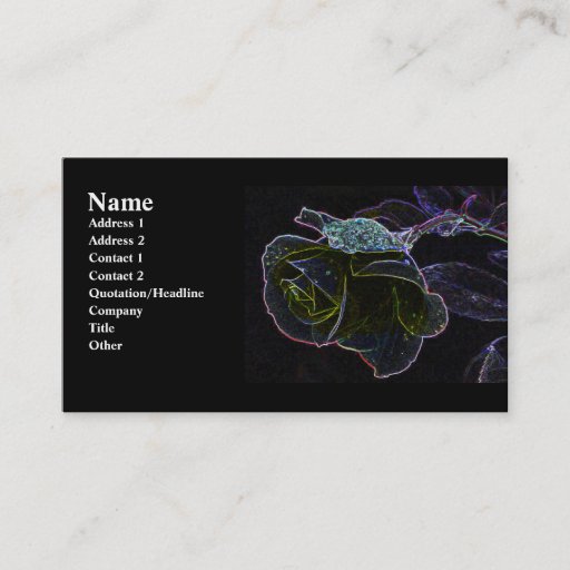 Customizable Rose Business Card