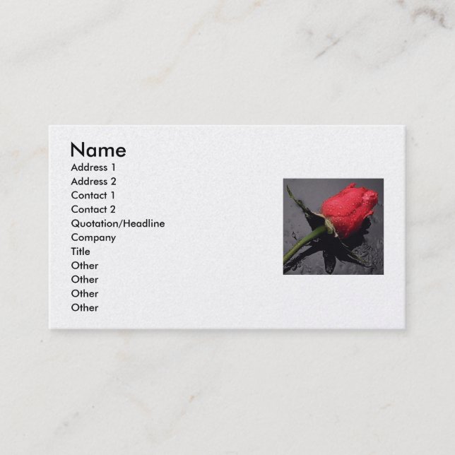 rose business card (Front)