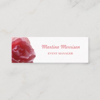 Rose,  Business Card, Size: Mini, 7.6 cm x 2.5 cm