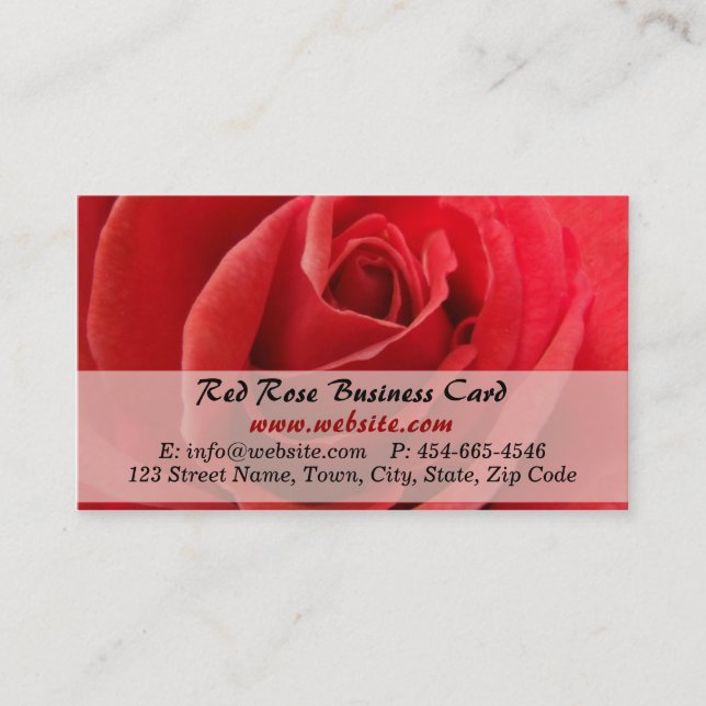 Rose Business Cards (Front)