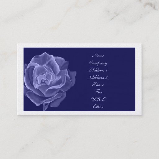 Customizable Rose business/profile card blue tone business cards
