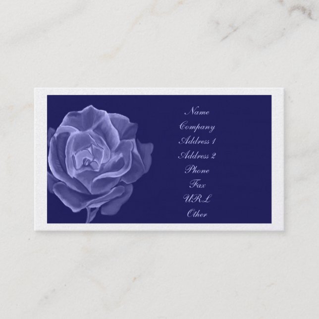 Rose business/profile card blue tone (Front)